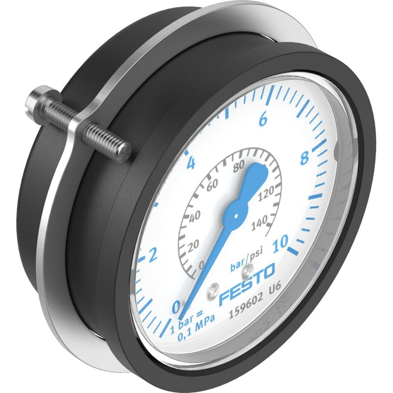 Flanged pressure gauge FMA-63-10-1/4-EN