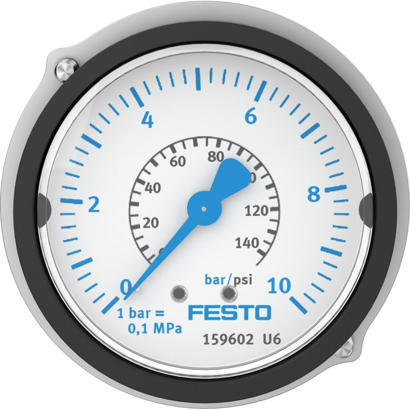 Flanged pressure gauge FMA-63-10-1/4-EN