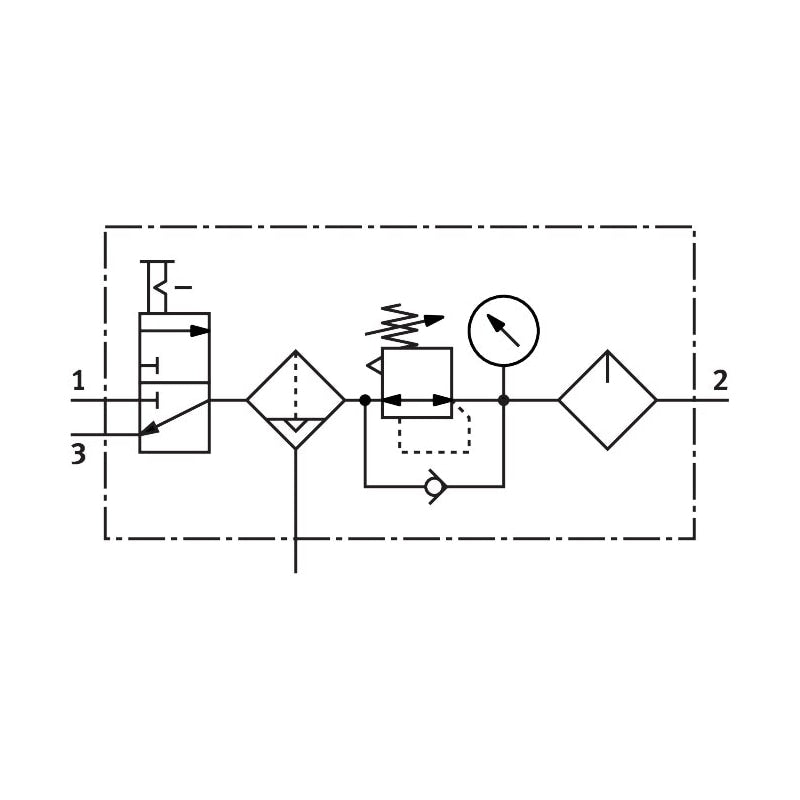 Air preparation combination unit MSB4N-1/4:J2D1A1-WP