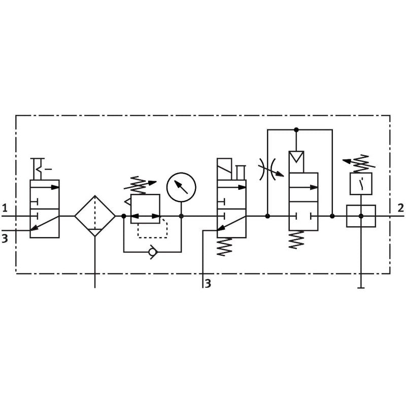 Air preparation combination unit MSB4-1/4:C3J1D1A1F3-WP