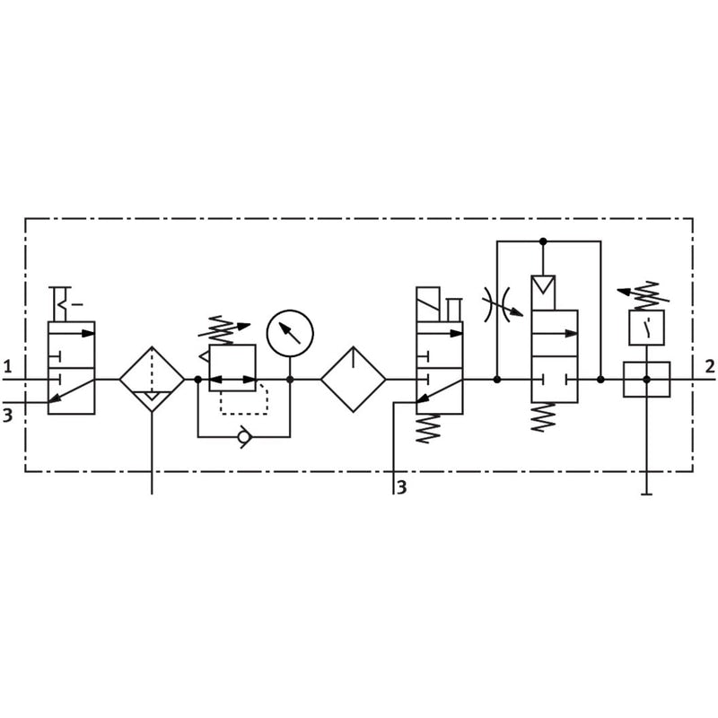 Air preparation combination unit MSB4N-1/4:C3J3D7A1F3-WP