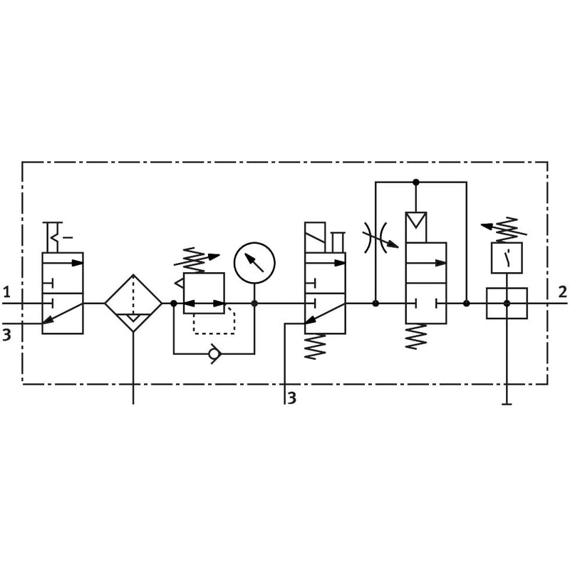 Air preparation combination unit MSB6N-1/2:C3J4D7A1F3-WP