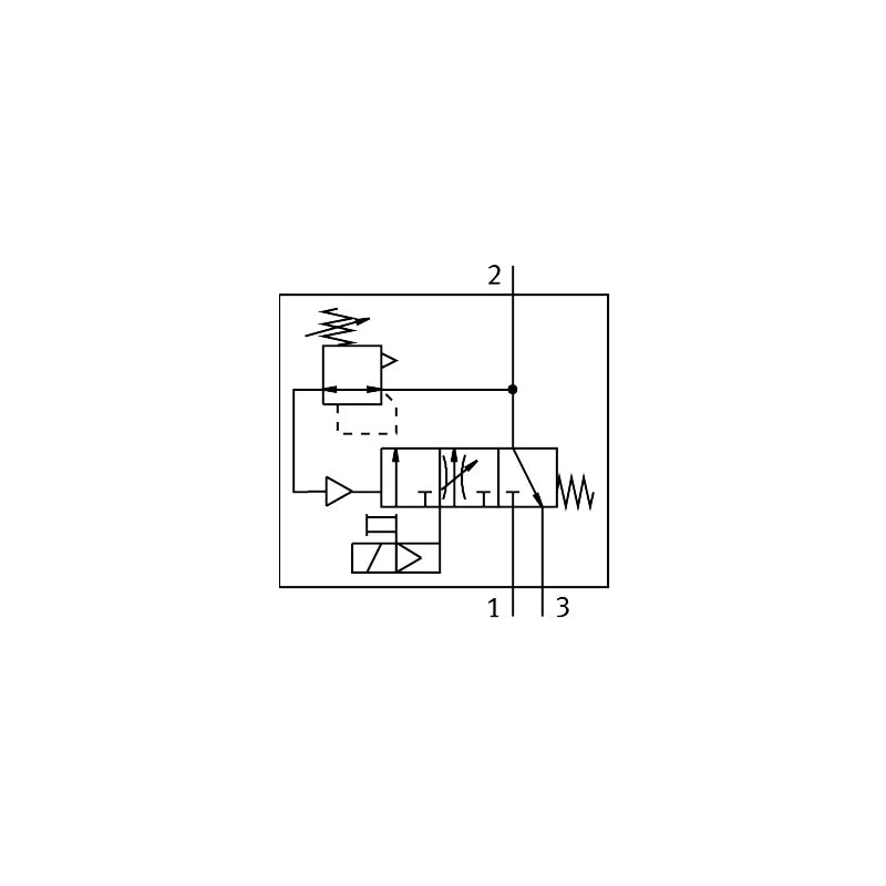 Soft start/quick exhaust valve MS9-SV-G-C-V24-S-VS