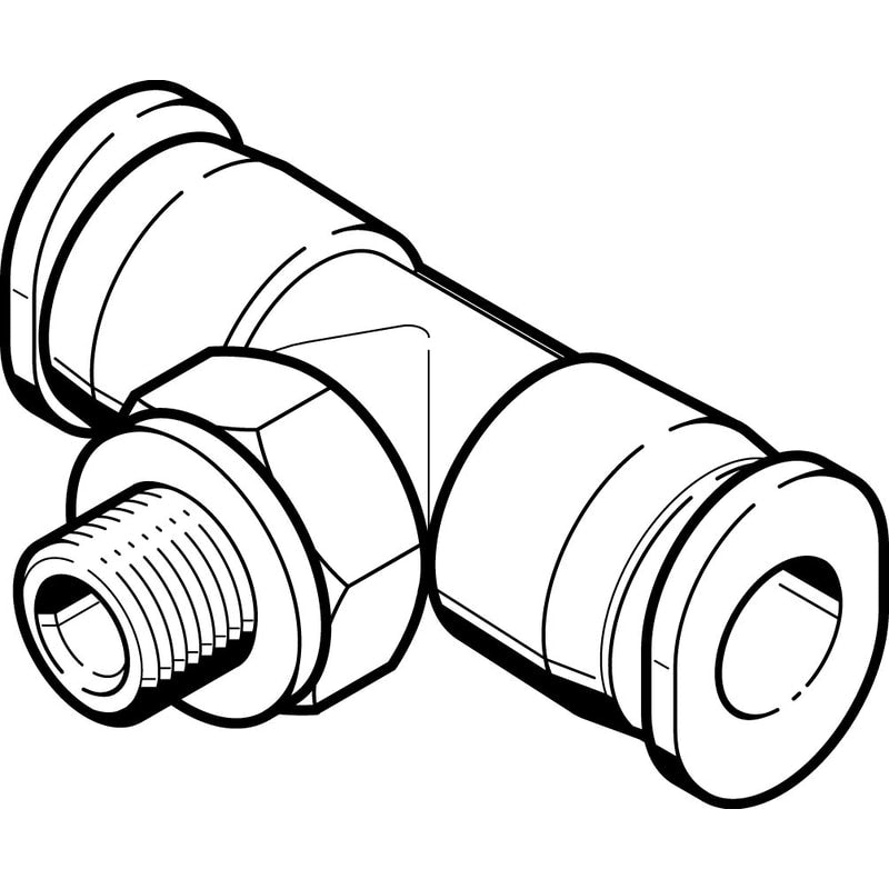 QBMT-10-32-UNF-5/32-U Push-in T-fitting