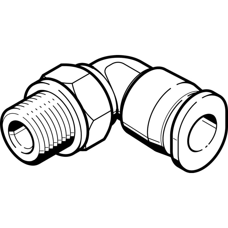 QBML-10-32-UNF-5/32-U Push-in L-fitting