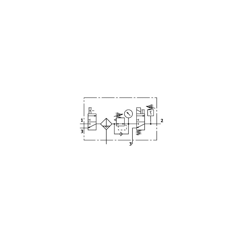 Air preparation combination unit MSB6-1/2:C3:J1:D14-WP