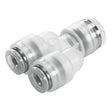 NPQP-Y-Q10-Q8-FD-P10 Push-in Y-connector
