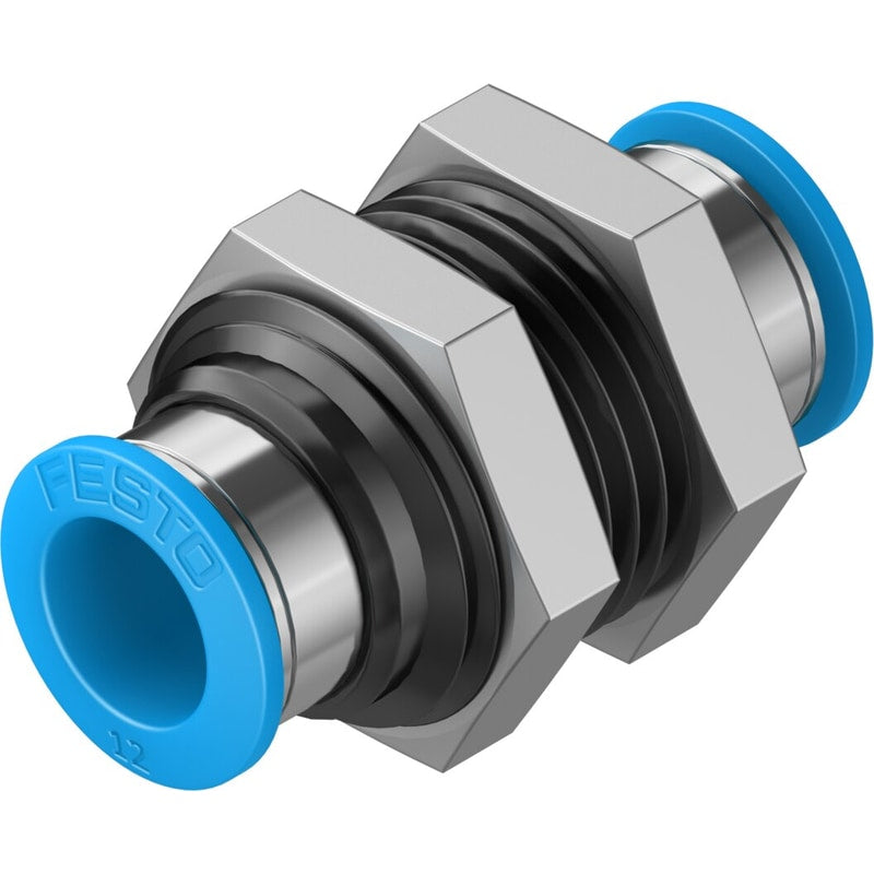 QSS-12 Push-in bulkhead connector