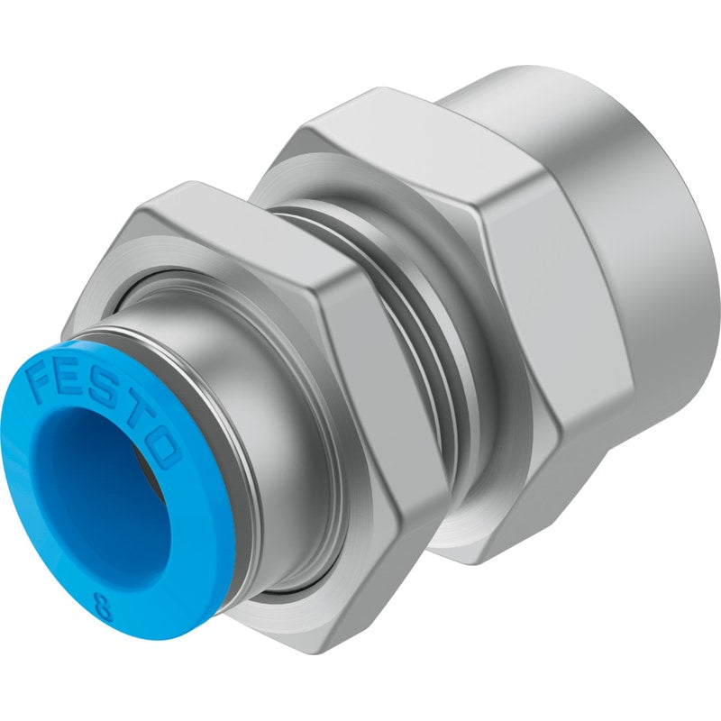 QSSF-1/4-8-B Bulkhead push-in fitting