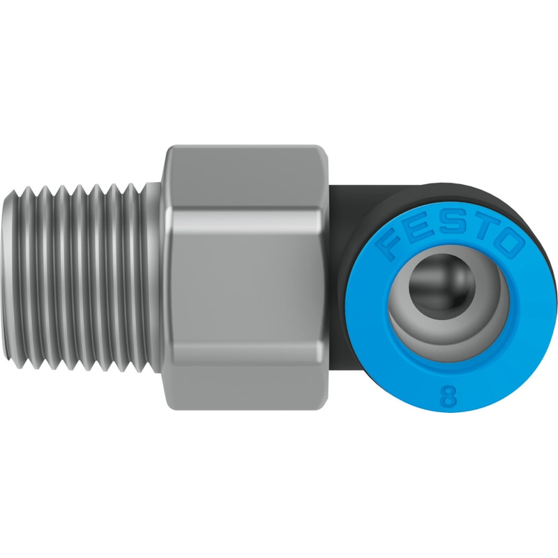 QSRL-1/4-8 push-in L-fitting, rotatable
