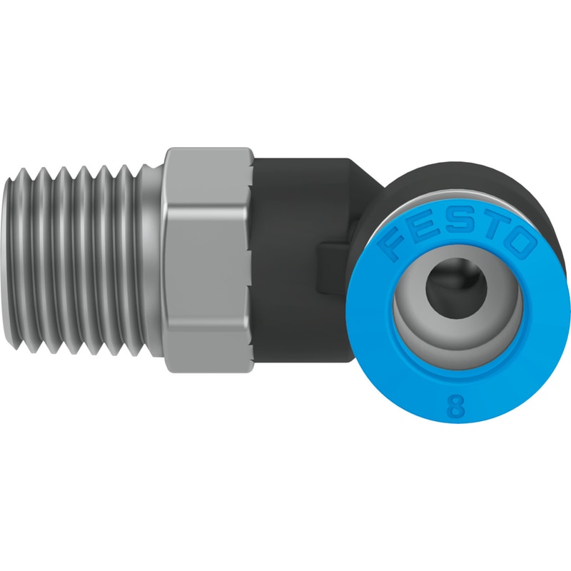 QSKL-1/4-8 self-sealing push-in L-fitting