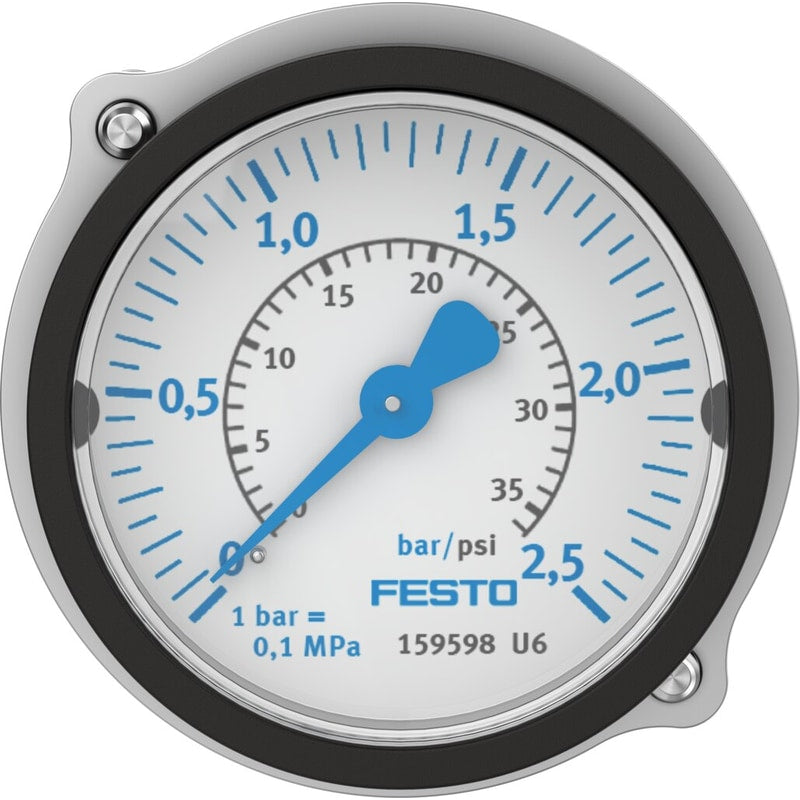 Flanged pressure gauge FMA-50-2,5-1/4-EN