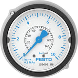 Flanged pressure gauge FMA-63-10-1/4-EN
