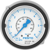 Flanged precision pressure gauge FMAP-63-6-1/4-EN
