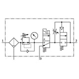 Air preparation combination unit MSB4-1/4:J1D1A1-WP