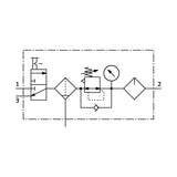 Air preparation combination unit MSB4N-1/4:J4M1D1A1-WP