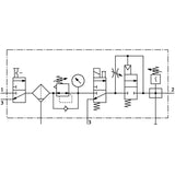 Air preparation combination unit MSB6N-1/2:C3J3D1A1F3-WP