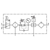 Air preparation combination unit MSB6N-1/2:C3J3F3M1-WP