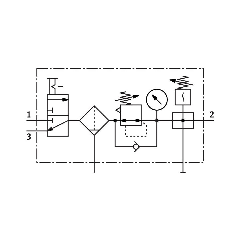 Air preparation combination unit MSB6N-1/2:C3J3F3-WP