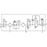 Air preparation combination unit MSB6N-1/2:C3J3M1D1A1F3-WP