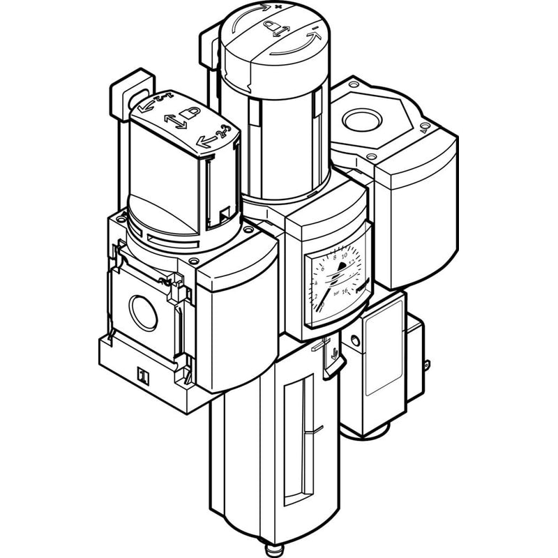 Air preparation combination unit MSB6N-1/2:C3J4F3-WP