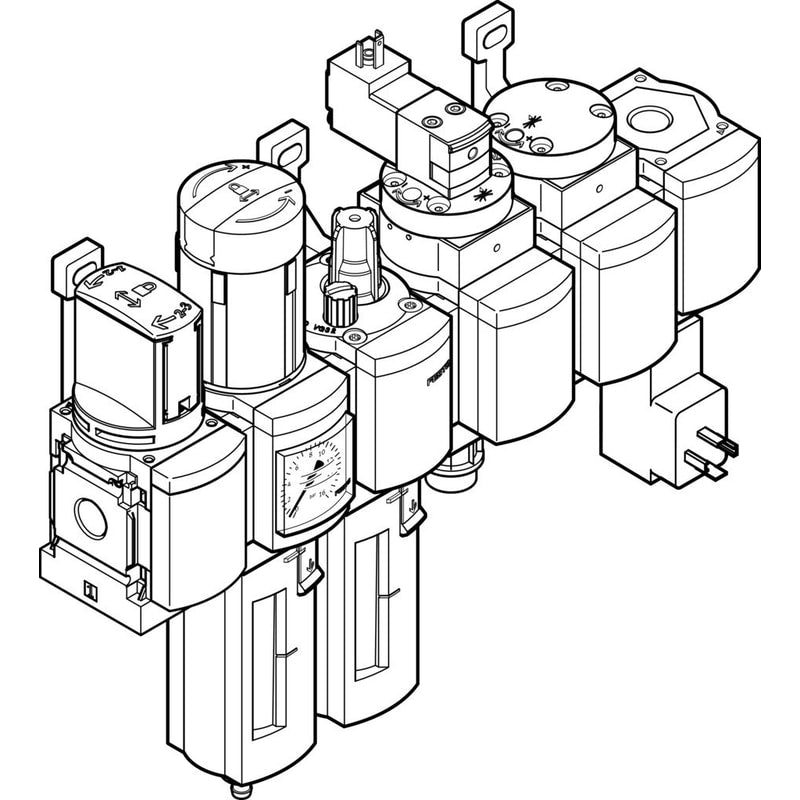 Air preparation combination unit MSB6N-1/2:C3J4M1D1A1F3-WP