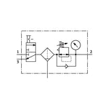 Air preparation combination unit MSB4N-1/4:C3J1D7A1F3-WP
