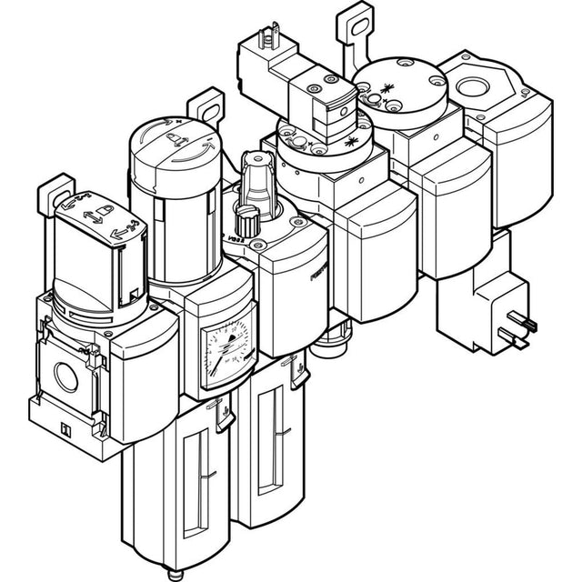 Air preparation combination unit MSB4N-1/4:C3J4M1D7A1F3-WP