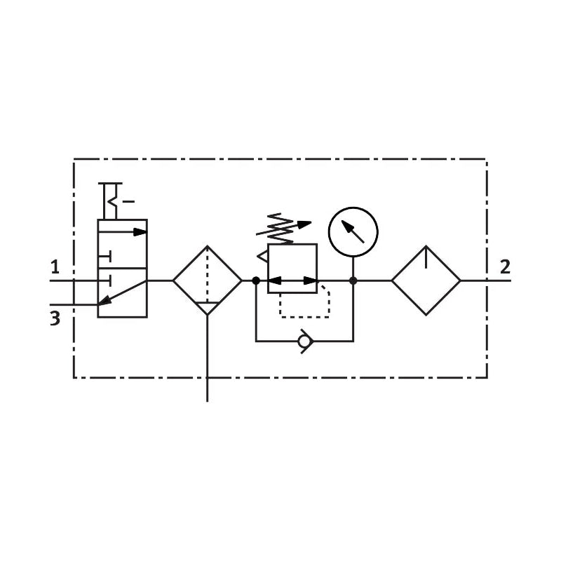 Air preparation combination unit MSB4N-1/4:J2M1D7A1-WP