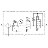 Air preparation combination unit MSB6N-1/2:J4D7A1-WP