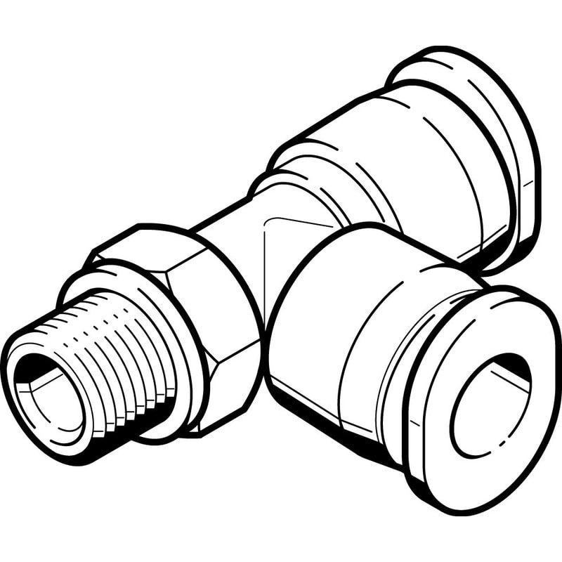 QBMTL-10-32-UNF-1/8-U Push-in T-fitting
