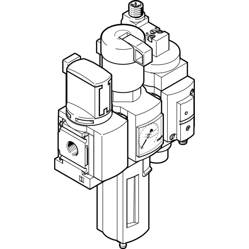 Air preparation combination unit MSB6-1/2:C3:J120:D14-WP